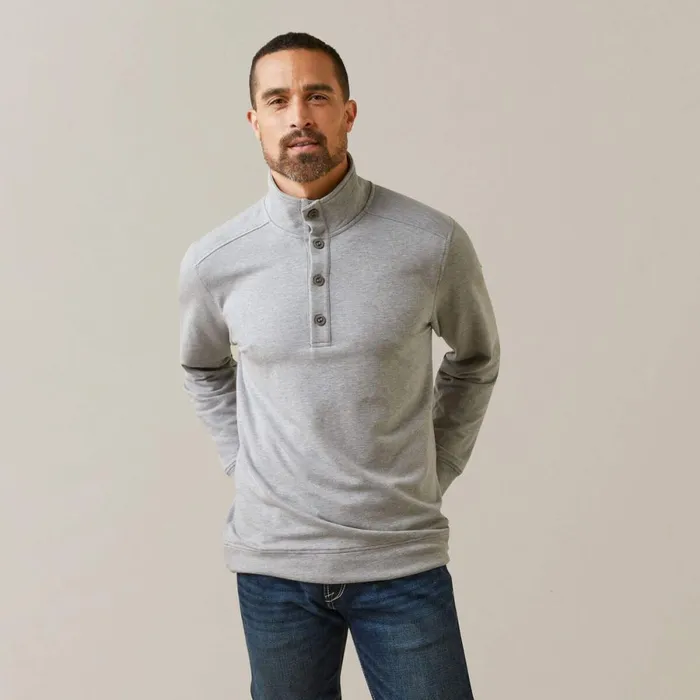 Kentfield Sweatshirt Heather Grey Men Ariat Sweatshirts and Hoodies