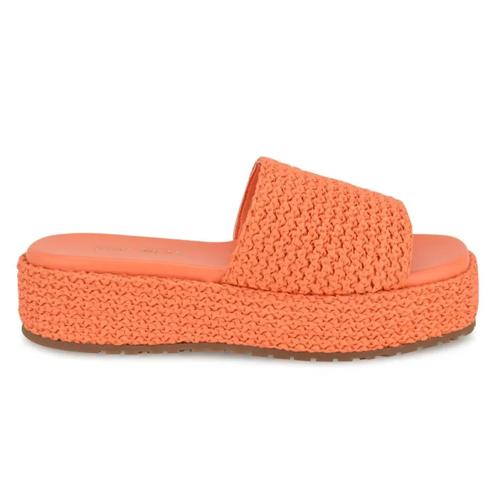 Keziah Flatform Slide Sandals Orange Women Nine West Casual