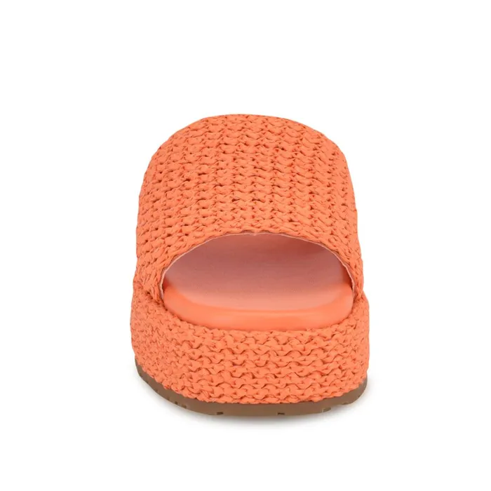 Keziah Flatform Slide Sandals Orange Women Nine West Casual Keziah Flatform Slide Sandals Orange Women Nine West Casual
