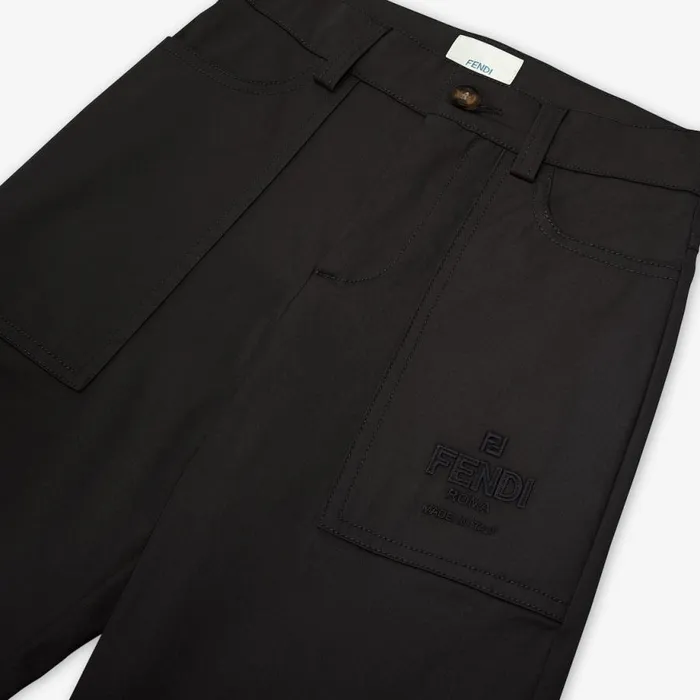 Kids Beige Gabardine Junior Trousers Beige Fendi Ready To Wear