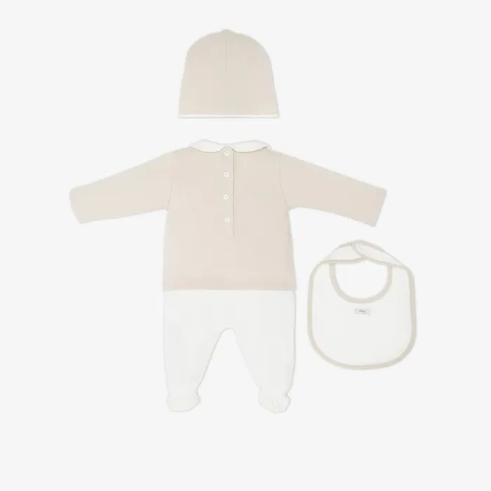 Kids Beige Jersey Fendi Roma Kit Beige Fendi Baby Boy