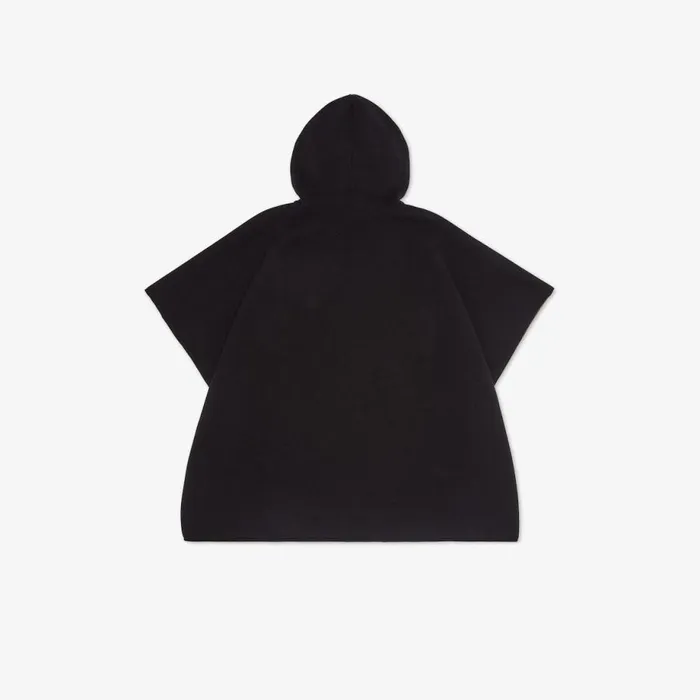Kids Black And Logo Reversible Cape Black Fendi Accessories