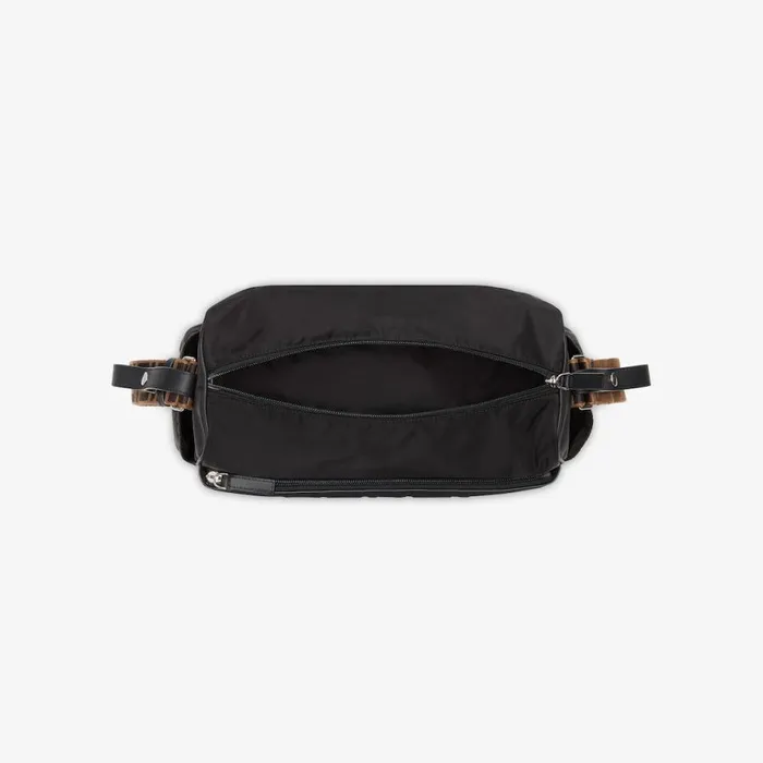 Kids Black Leather And Nylon Changing Bag Black Fendi Strollers and Accessories