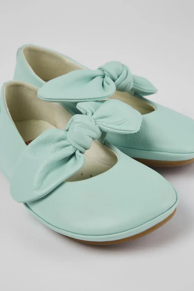 Kids Camper Ballerinas Right Blue Leather Mary Jane