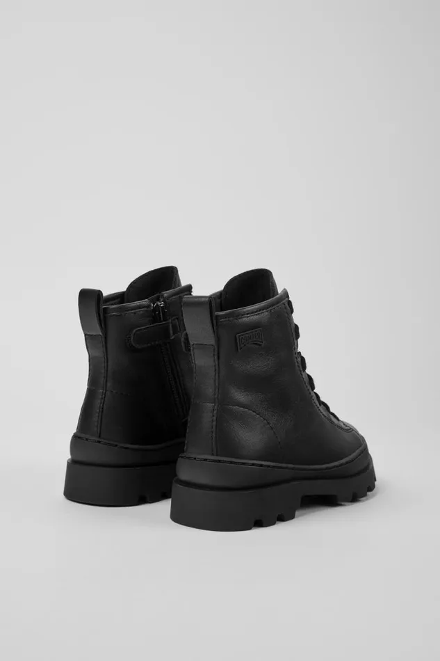 Kids Camper Boots Brutus Black Leather Ankle Boots For Kids Kids Camper Boots Brutus Black Leather Ankle Boots For Kids