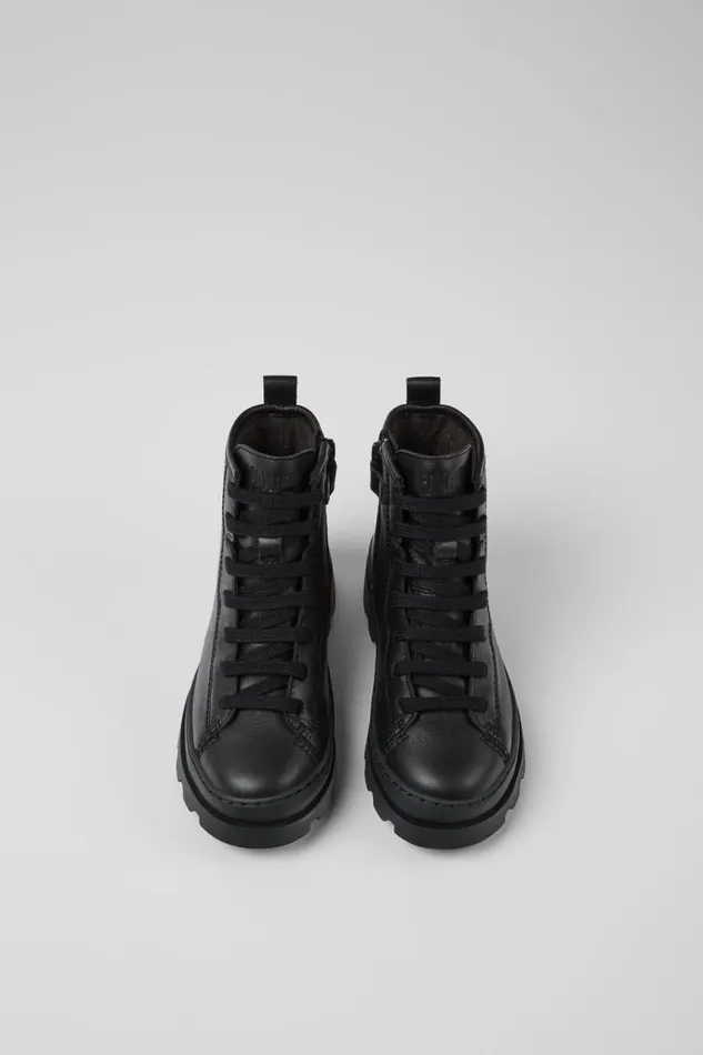 Kids Camper Boots Brutus Black Leather Ankle Boots For Kids Kids Camper Boots Brutus Black Leather Ankle Boots For Kids