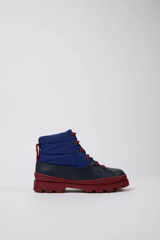 Kids Camper Boots Brutus GORETEX Blue Leather And Textile Boots Kids Camper Boots Brutus GORETEX Blue Leather And Textile Boots