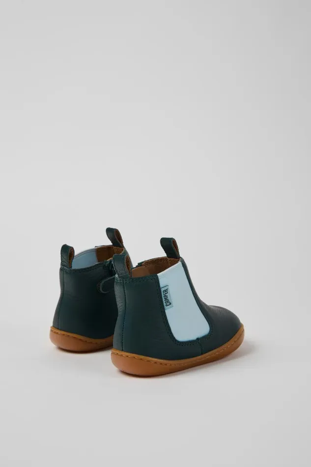 Kids Camper Boots Peu Green Leather Boots For Kids Kids Camper Boots Peu Green Leather Boots For Kids