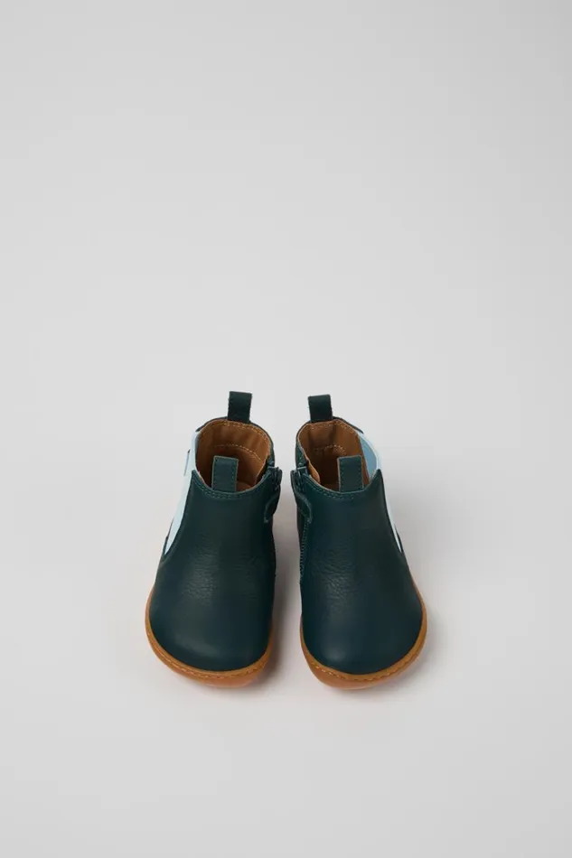 Kids Camper Boots Peu Green Leather Boots For Kids Kids Camper Boots Peu Green Leather Boots For Kids