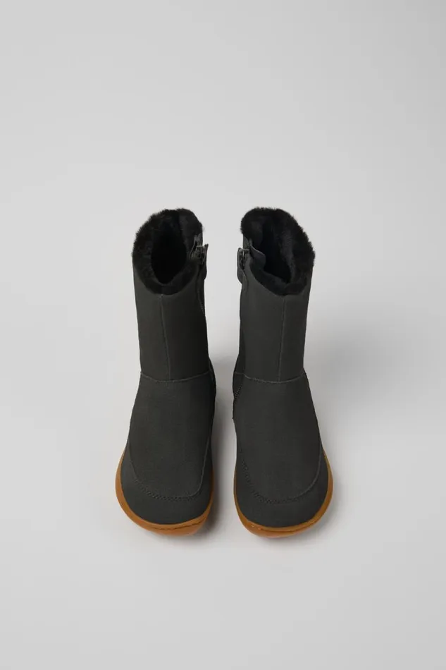 Kids Camper Boots Peu Grey Nubuck And Leather Boots For Kids Kids Camper Boots Peu Grey Nubuck And Leather Boots For Kids