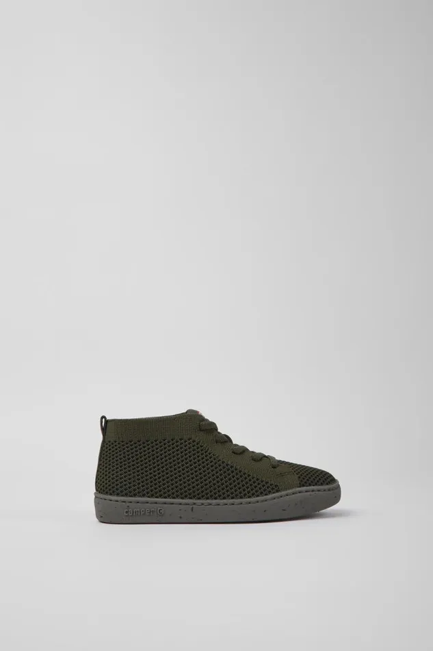 Kids Camper Boots Peu Touring Green Textile Ankle Boots For Kids Kids Camper Boots Peu Touring Green Textile Ankle Boots For Kids