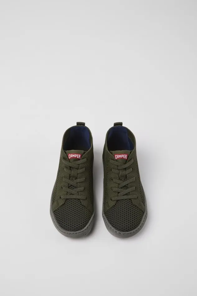 Kids Camper Boots Peu Touring Green Textile Ankle Boots For Kids Kids Camper Boots Peu Touring Green Textile Ankle Boots For Kids