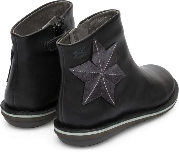 Kids Camper Boots Twins Black TWINS Zip Boot For Girls Kids Camper Boots Twins Black TWINS Zip Boot For Girls