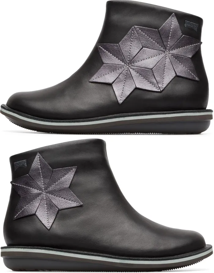 Kids Camper Boots Twins Black TWINS Zip Boot For Girls Kids Camper Boots Twins Black TWINS Zip Boot For Girls