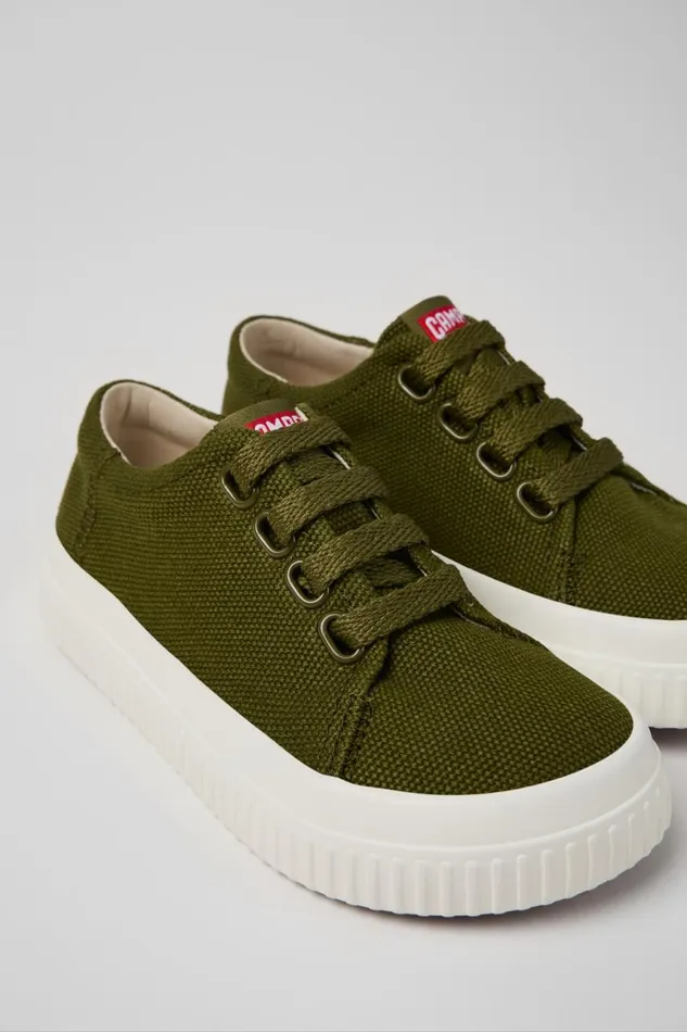 Kids Camper Sneakers Peu Roda Green Textile Sneaker
