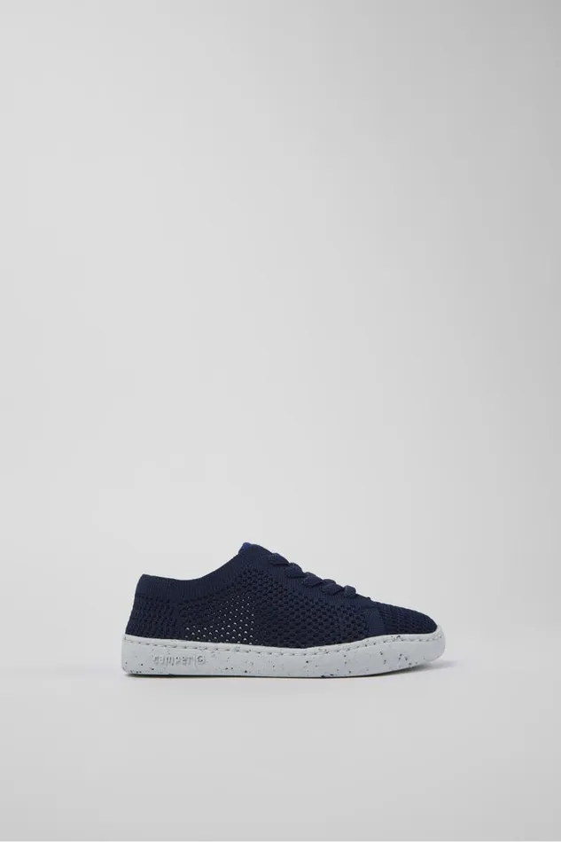 Kids Camper Sneakers Peu Touring Blue Textile Slipon Kids Camper Sneakers Peu Touring Blue Textile Slipon