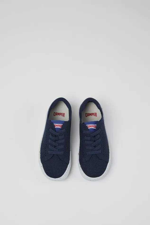 Kids Camper Sneakers Peu Touring Blue Textile Slipon Kids Camper Sneakers Peu Touring Blue Textile Slipon