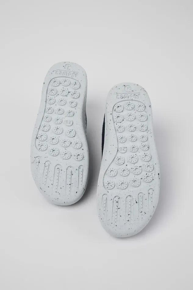 Kids Camper Sneakers Peu Touring Blue Textile Slipon Kids Camper Sneakers Peu Touring Blue Textile Slipon