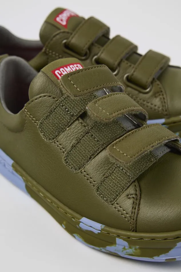 Kids Camper Sneakers Runner Green Leather Sneaker