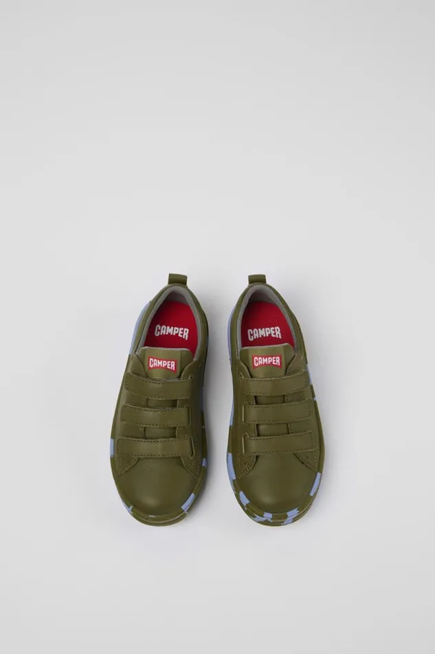 Kids Camper Sneakers Runner Green Leather Sneaker Kids Camper Sneakers Runner Green Leather Sneaker