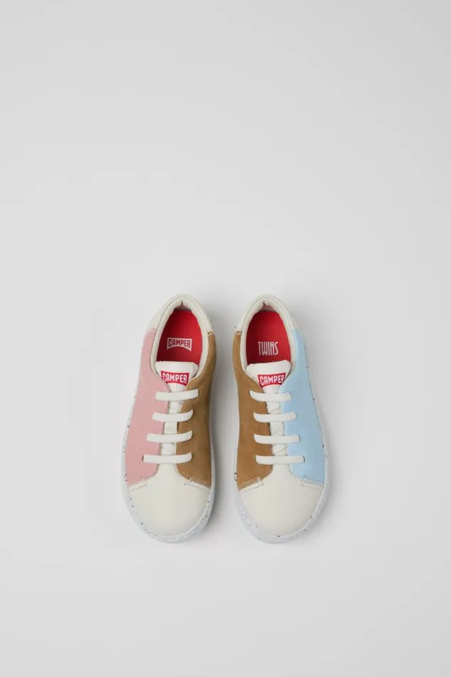 Kids Camper Sneakers Twins Multicolor Leather And Nubuck Sneakers For Kids Kids Camper Sneakers Twins Multicolor Leather And Nubuck Sneakers For Kids