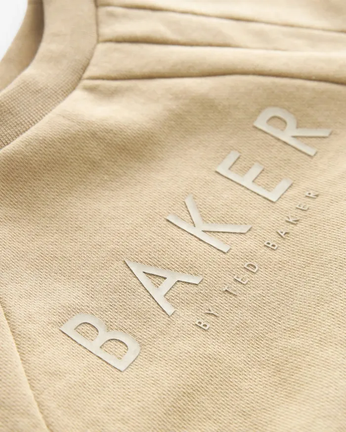 Kids CHESSUM 8211 Ombre Cotton Sweatshirt And Shorts Set Nude Ted Baker Sets and Outfits