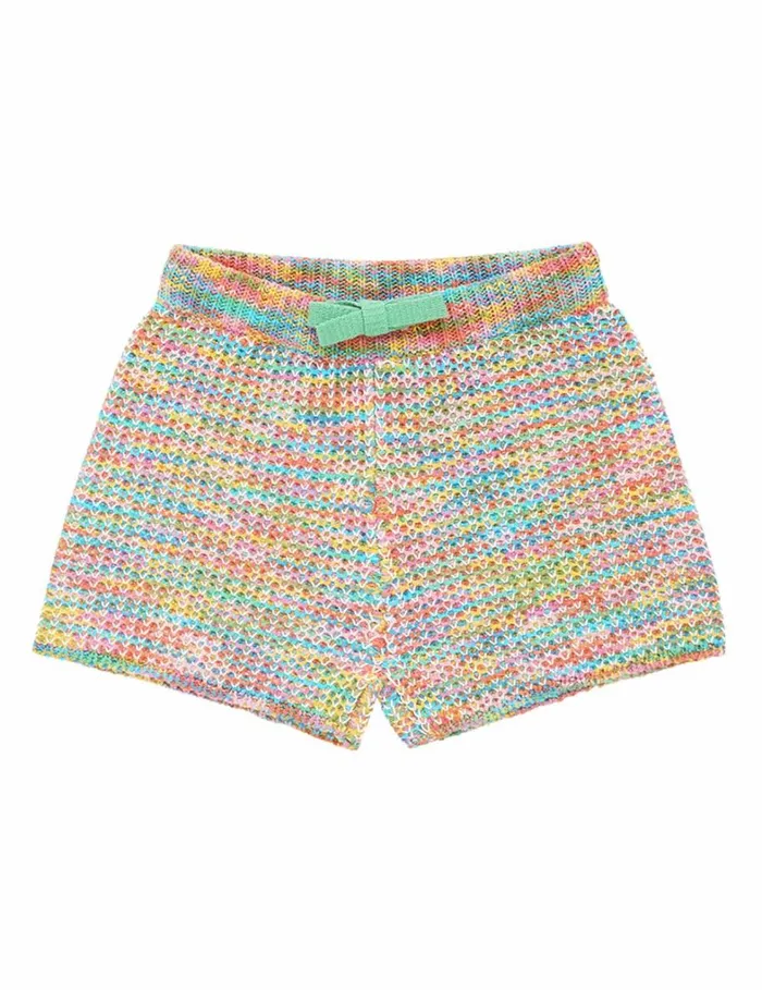 Kids Clothing Zimmermann August Textured Knit Shorts Multi