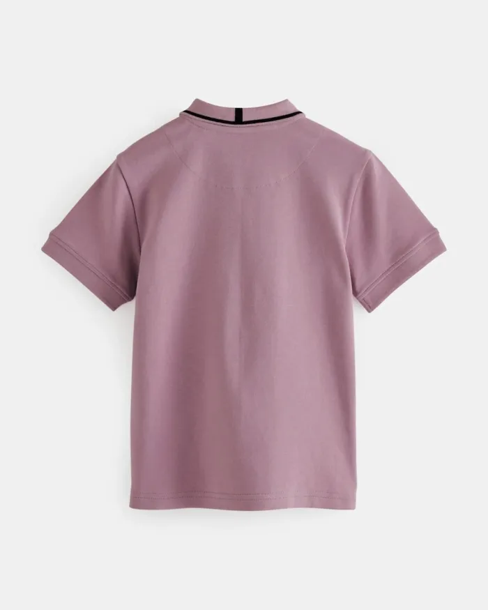 Kids DORU 8211 Branded Panel Cotton Polo Shirt Pink Ted Baker Tops Kids DORU 8211 Branded Panel Cotton Polo Shirt Pink Ted Baker Tops