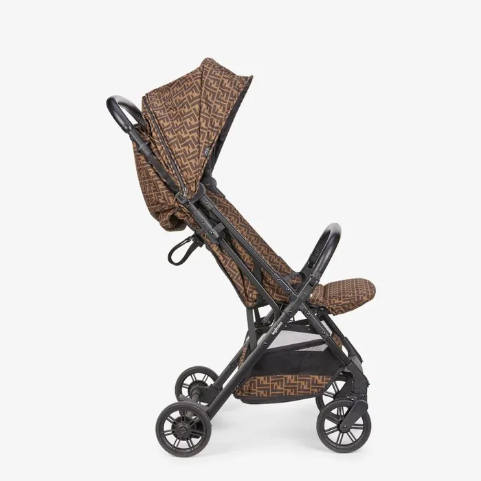 Kids Ff Logo Fabric Pushchair Fendi Strollers and Accessories
