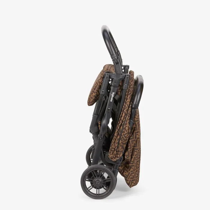 Kids Ff Logo Fabric Pushchair Fendi Strollers and Accessories
