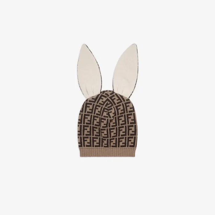 Kids Ff Logo Knitted Hat Fendi Strollers and Accessories