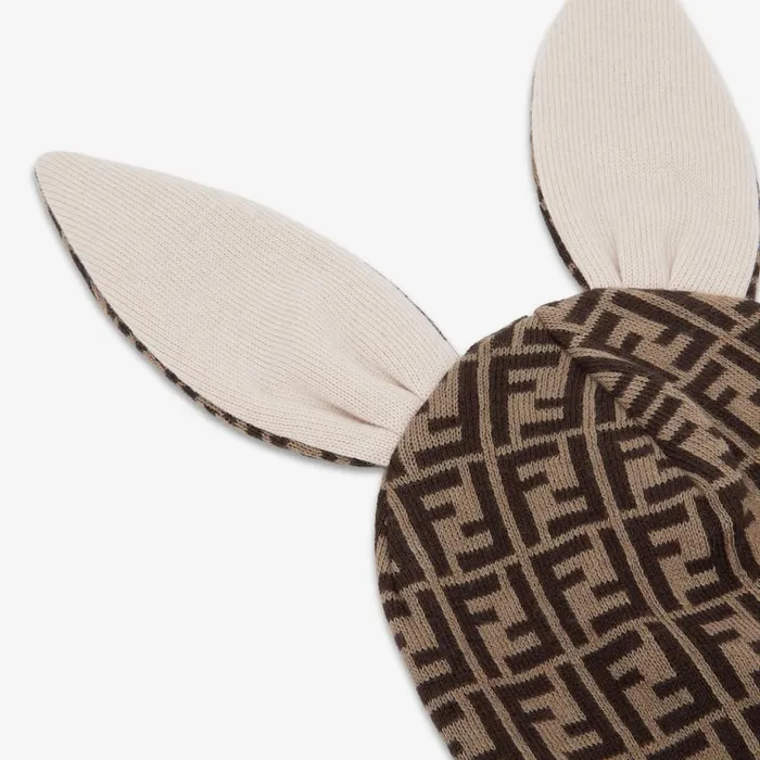Kids Ff Logo Knitted Hat Fendi Strollers and Accessories