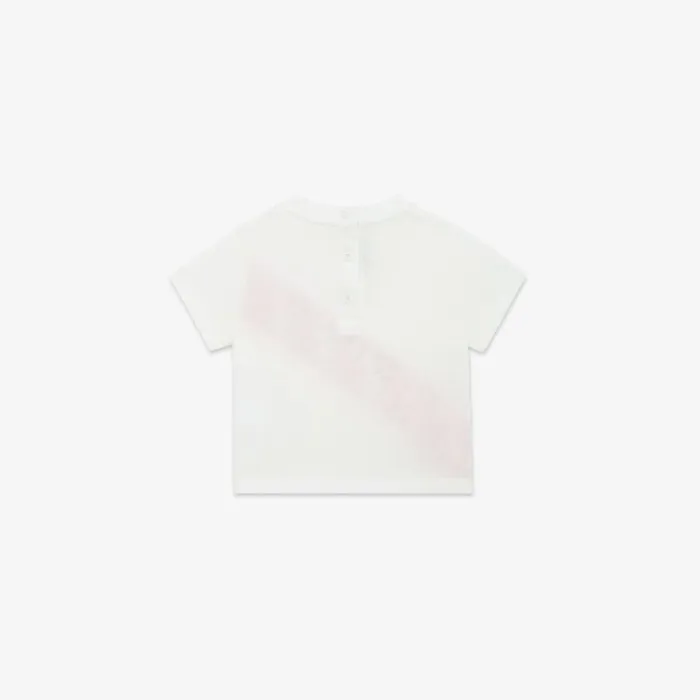 Kids Jersey TShirt With Large Logo White Fendi Baby Girl