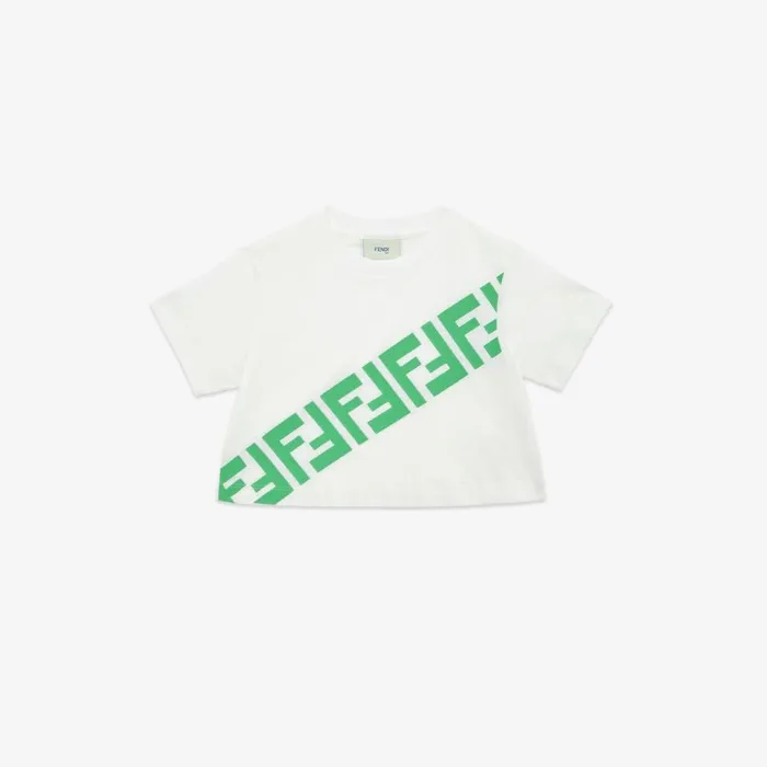 Kids Jersey TShirt With Large Logo White Fendi Ready To Wear
