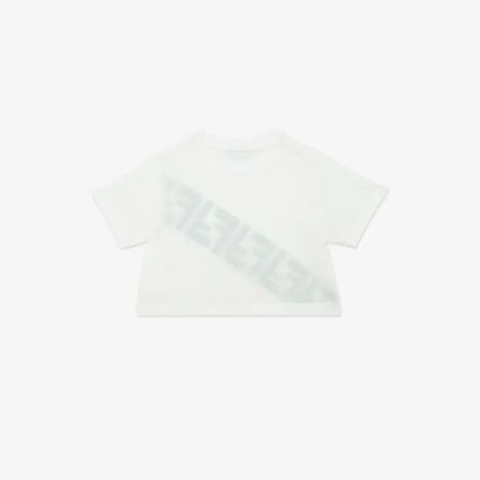 Kids Jersey TShirt With Large Logo White Fendi Ready To Wear