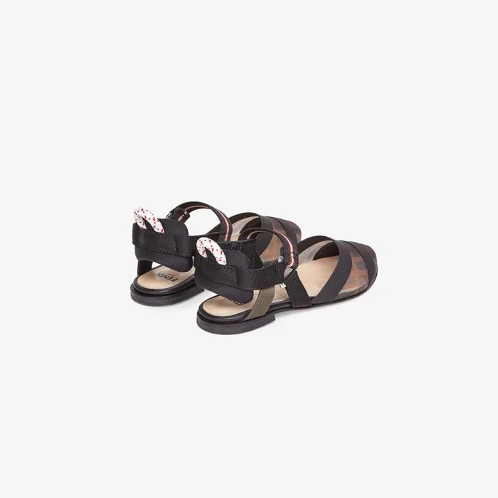 Kids Junior Girl Mesh Ballerinas Fendi Shoes