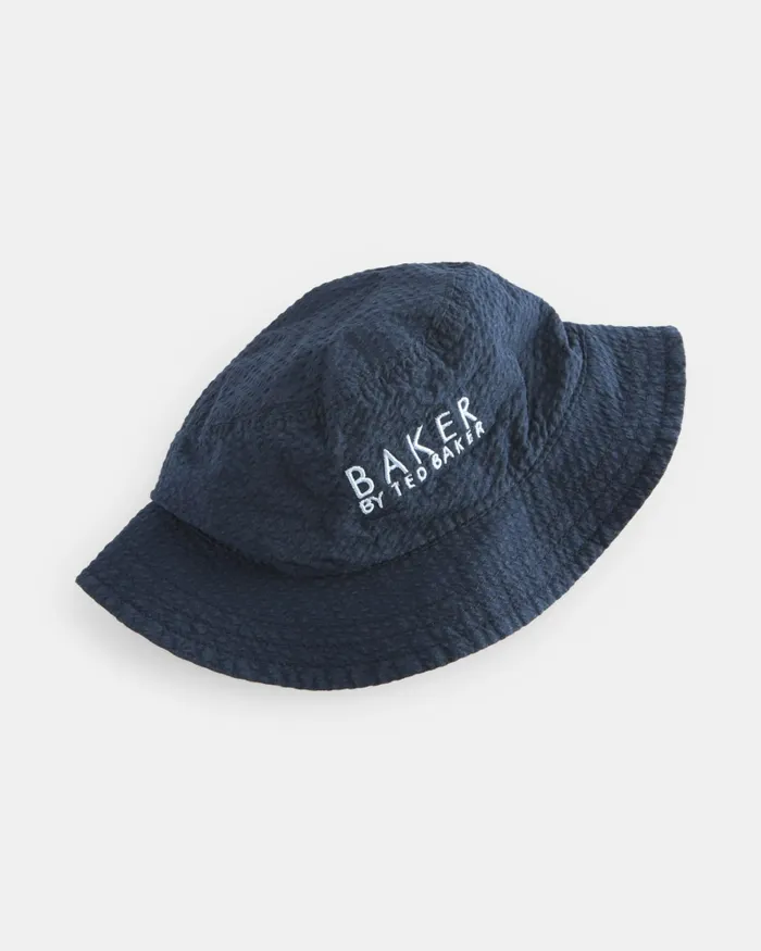 Kids KIWALSH 8211 Seersucker Dungarees Polo And Hat Set Navy Ted Baker Baby Kids KIWALSH 8211 Seersucker Dungarees Polo And Hat Set Navy Ted Baker Baby