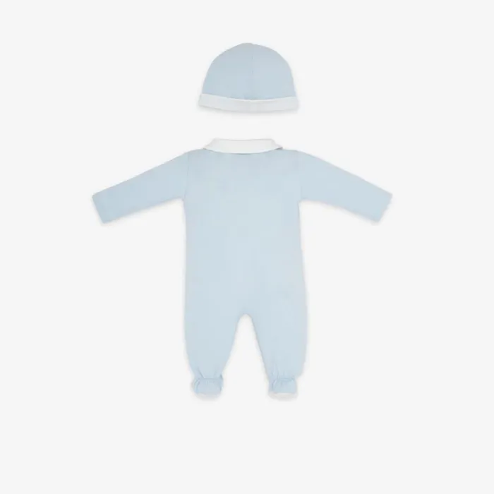 Kids Light Blue Jersey Baby Set Light Blue Fendi Baby Boy