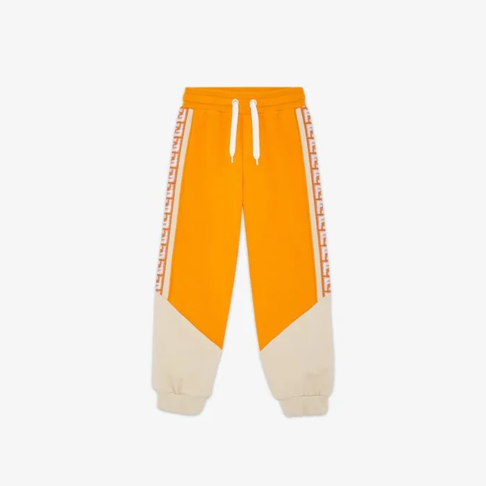 Kids Multicolour Jersey Trousers Orange Fendi Ready To Wear