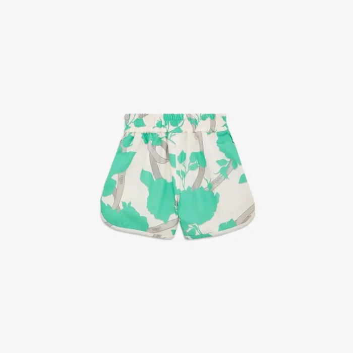 Kids Multicolour Printed Poplin Shorts Multicolour Fendi Ready To Wear