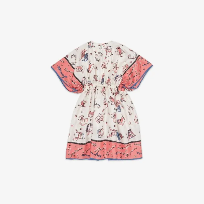 Kids Multicolour Silk Junior Dress Multicolour Fendi Ready To Wear