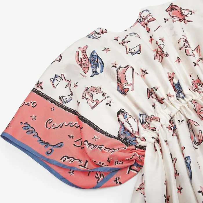 Kids Multicolour Silk Junior Dress Multicolour Fendi Ready To Wear