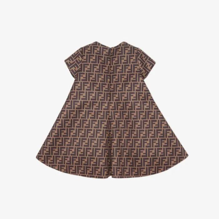 Kids Neoprene Dress With Logo Multicolour Fendi Ready To Wear