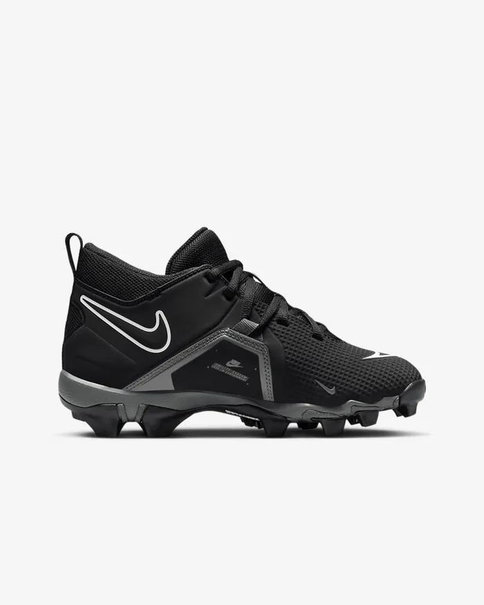 Kids Nike Alpha Menace 3 Shark BlackIron GreyWhite Nike Shoes 70 and Under