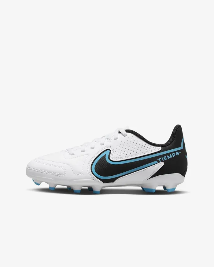 Kids Nike Jr Tiempo Legend 9 Club MG WhiteBaltic BluePink BlastBlack Nike Soccer