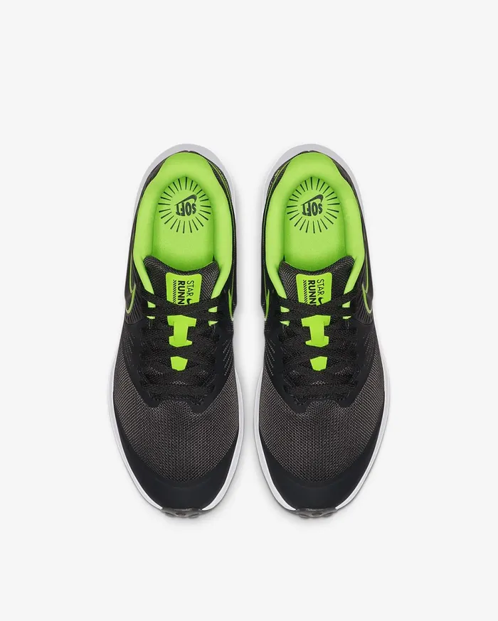 Kids Nike Star Runner 2 AnthraciteWhiteElectric Green Nike Running