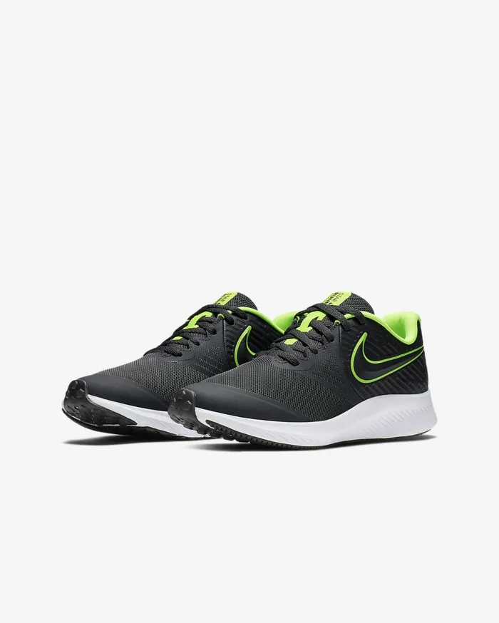 Kids Nike Star Runner 2 AnthraciteWhiteElectric Green Nike Running