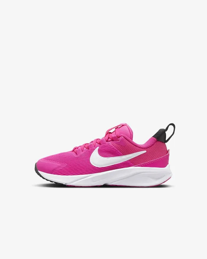 Kids Nike Star Runner 4 Fierce PinkBlackPlayful PinkWhite Nike Running