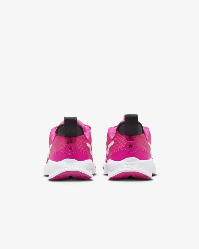 Kids Nike Star Runner 4 Fierce PinkBlackPlayful PinkWhite Nike Running