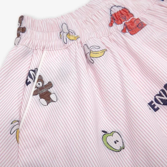Kids Pink And Multicolour Poplin Baby Shorts Pink Fendi Baby Girl